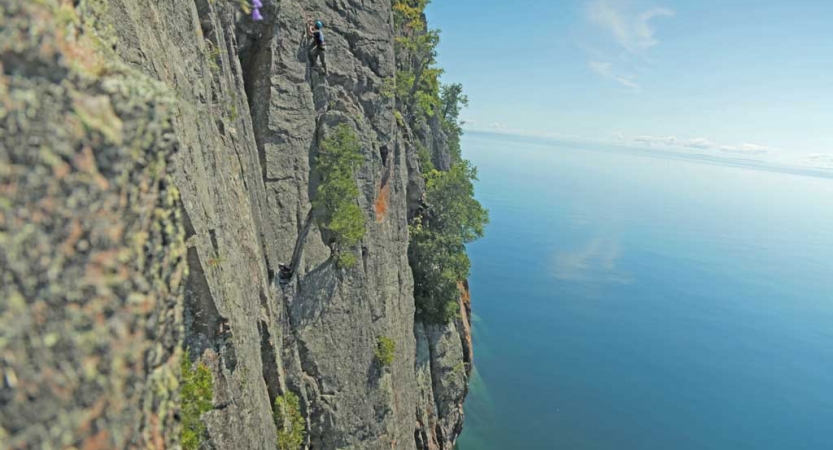 adults learn rock climbing skills